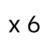 X 6 ROSAS